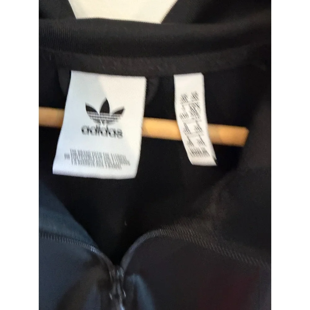 Adidas Chile 20 Track Jacket Mens 2XL Black Red Stripe Trefoil Zip Up